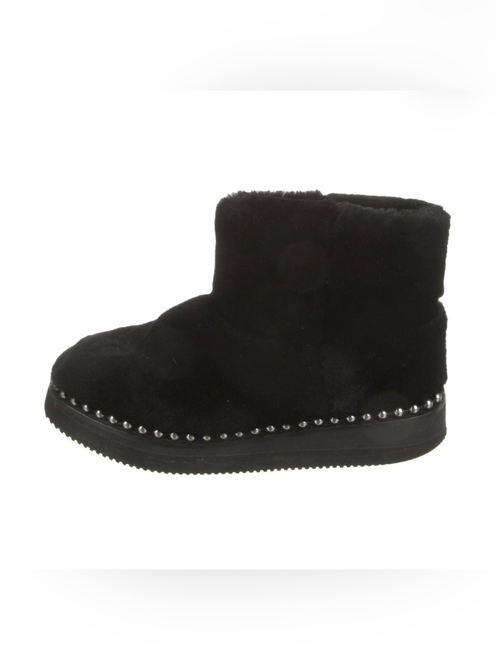 Suicoke x Vibram Black Fur Studded Ankle Boots
